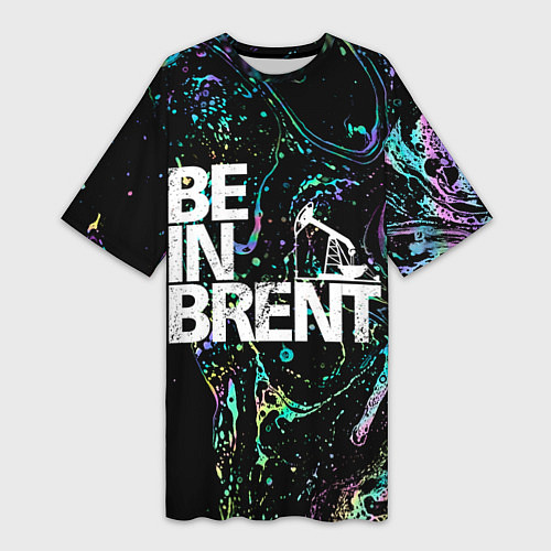 Женская длинная футболка Be in brent / 3D-принт – фото 1