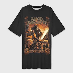 Женская длинная футболка Amon Amarth: Dark warrior