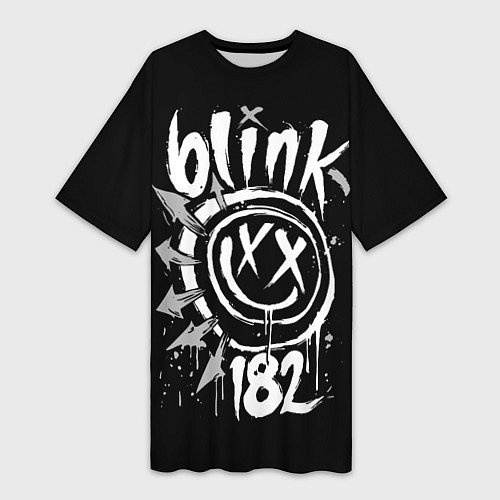 Женская длинная футболка Blink-182 / 3D-принт – фото 1