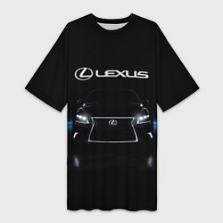 Футболка женская длинная Lexus, цвет: 3D-принт
