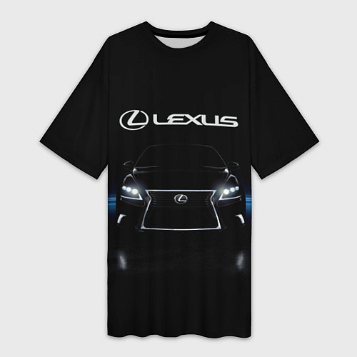 Женская длинная футболка Lexus / 3D-принт – фото 1