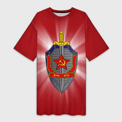 Женская длинная футболка КГБ / 3D-принт – фото 1