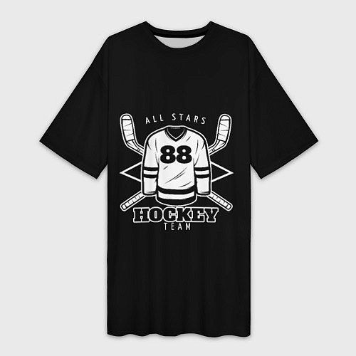 Женская длинная футболка Hockey Team / 3D-принт – фото 1