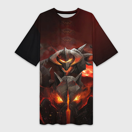 Женская длинная футболка Chaos Knight: Fire / 3D-принт – фото 1