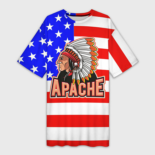 Женская длинная футболка Apache / 3D-принт – фото 1