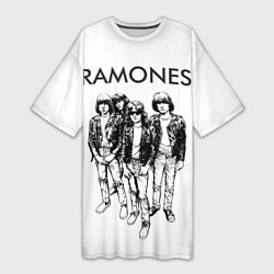 Женская длинная футболка Ramones Party