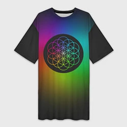 Женская длинная футболка Coldplay Colour