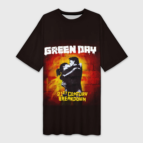 Женская длинная футболка Поцелуй Green Day / 3D-принт – фото 1