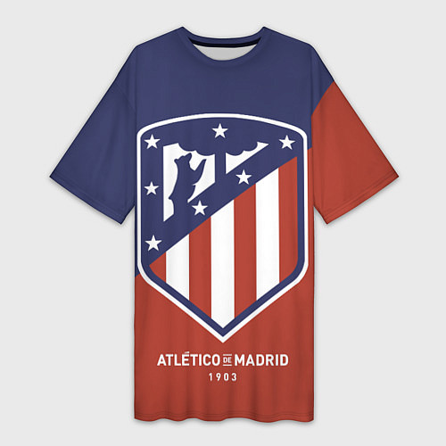 Женская длинная футболка Atletico Madrid FC 1903 / 3D-принт – фото 1