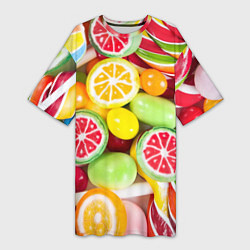 Женская длинная футболка Candy Summer