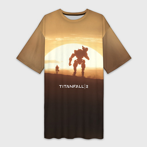 Женская длинная футболка Titanfall 2: Sunrise / 3D-принт – фото 1