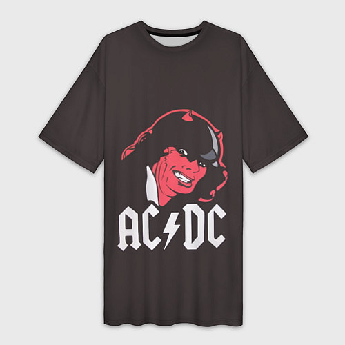 Женская длинная футболка AC/DC Devil / 3D-принт – фото 1
