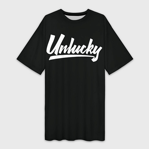 Женская длинная футболка Unlucky / 3D-принт – фото 1