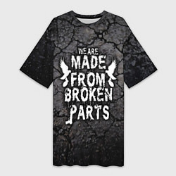 Женская длинная футболка Made from broken parts