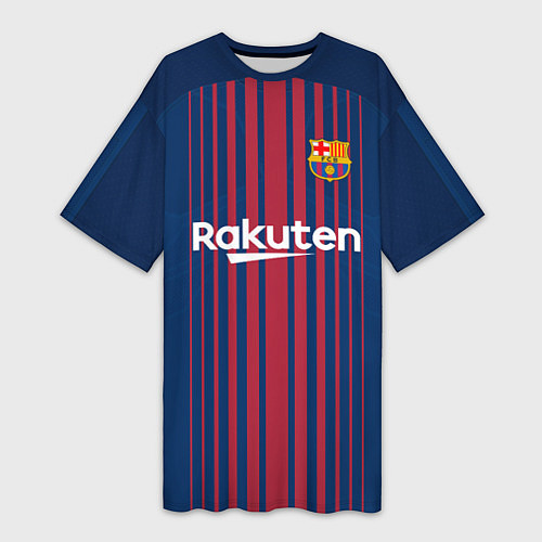 Женская длинная футболка Barcelona FC: Neymar Home 17/18 / 3D-принт – фото 1