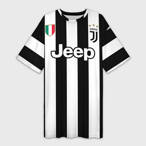 Женская длинная футболка Juventus FC: Higuain Home 17/18 / 3D-принт – фото 1