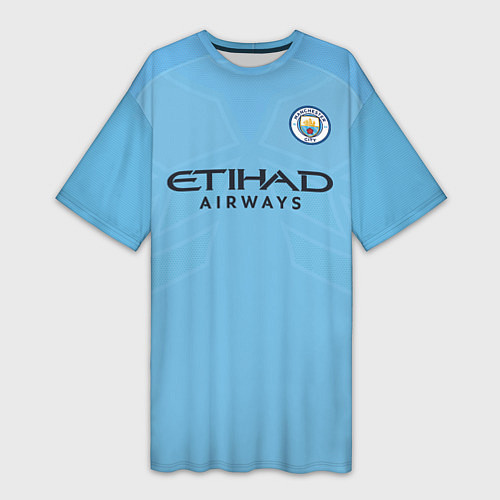 Женская длинная футболка Man City FC: Sterling Home 17/18 / 3D-принт – фото 1