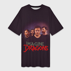 Футболка женская длинная Группа Imagine Dragons, цвет: 3D-принт