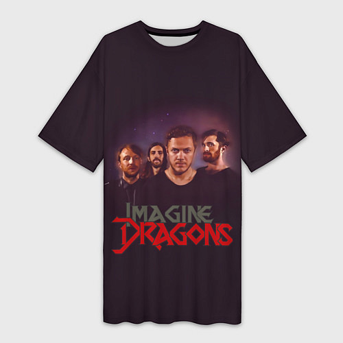 Женская длинная футболка Группа Imagine Dragons / 3D-принт – фото 1