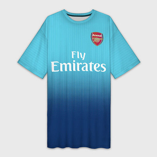 Женская длинная футболка Arsenal FC: Blue Away 17/18 / 3D-принт – фото 1