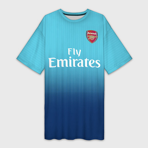 Женская длинная футболка Arsenal FC: Ozil Blue Away 17/18 / 3D-принт – фото 1