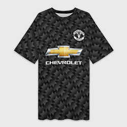 Футболка женская длинная Man UTD: Pogba Away 17/18, цвет: 3D-принт