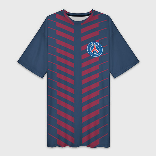Женская длинная футболка FC PSG: Creative / 3D-принт – фото 1