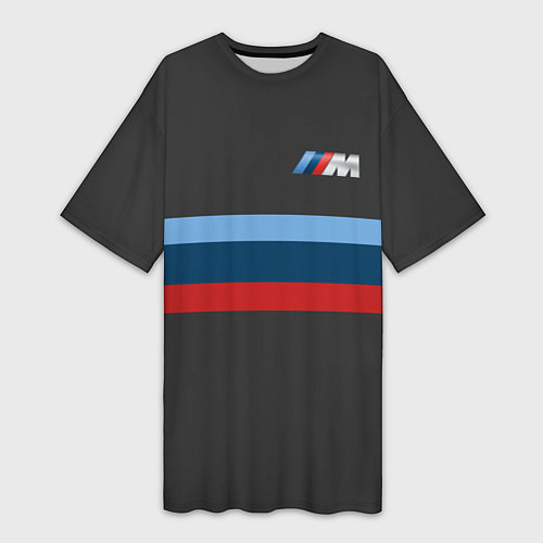 Женская длинная футболка BMW 2018 M Sport / 3D-принт – фото 1
