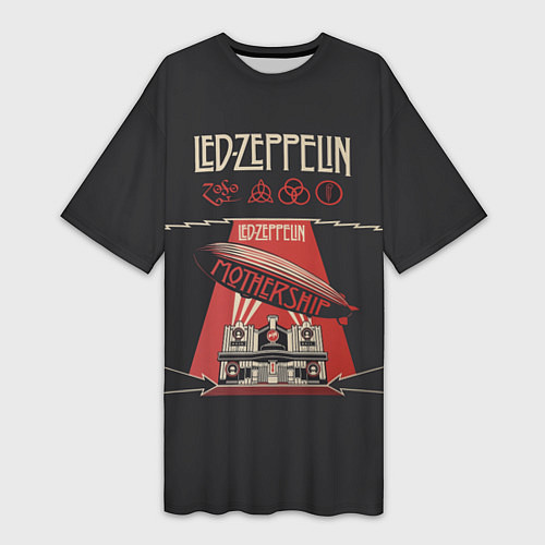 Женская длинная футболка Led Zeppelin: Mothership / 3D-принт – фото 1