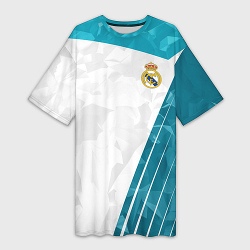 Женская длинная футболка FC Real Madrid: Abstract / 3D-принт – фото 1
