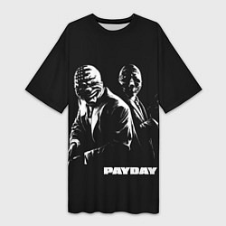 Футболка женская длинная Payday, цвет: 3D-принт