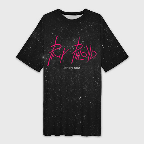 Женская длинная футболка Pink Phloyd: Lonely star / 3D-принт – фото 1