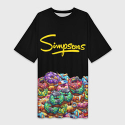 Женская длинная футболка Simpsons Donuts