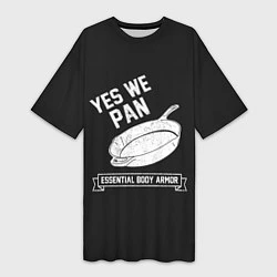 Женская длинная футболка Yes We Pan