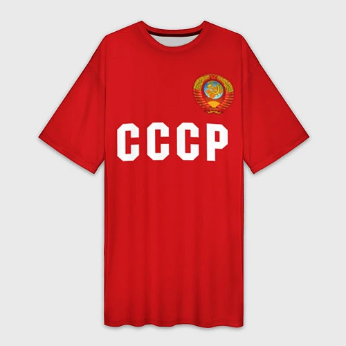 Женская длинная футболка Сборная СССР 1988 / 3D-принт – фото 1