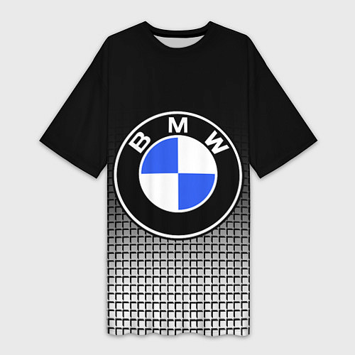 Женская длинная футболка BMW 2018 Black and White IV / 3D-принт – фото 1