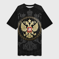 Женская длинная футболка Золотой Герб России