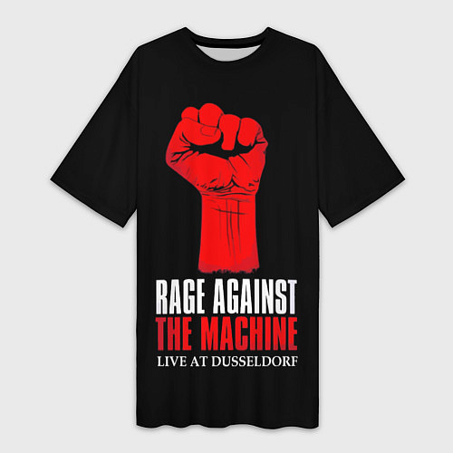 Женская длинная футболка Rage Against the Machine / 3D-принт – фото 1