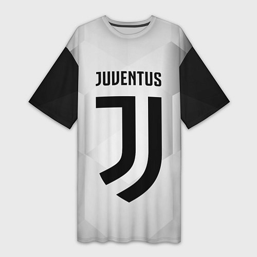 Женская длинная футболка FC Juventus: Silver Original / 3D-принт – фото 1