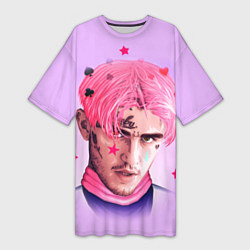 Женская длинная футболка Lil Peep: Pink Edition