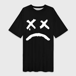 Женская длинная футболка Lil Peep: RIP Smile