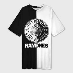 Женская длинная футболка Ramones B&W