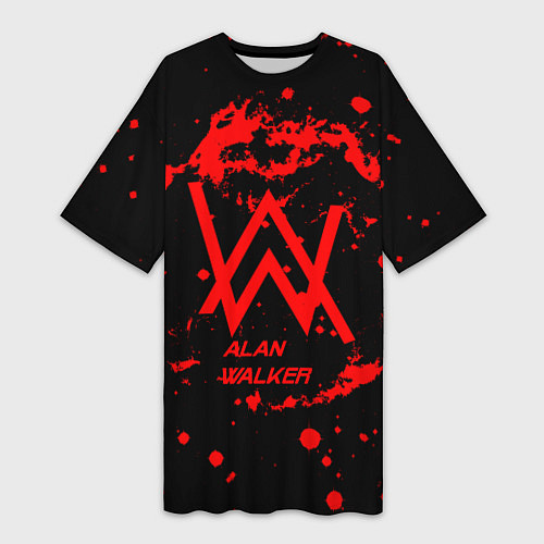 Женская длинная футболка Alan Walker: Music Space / 3D-принт – фото 1