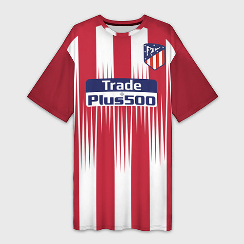 Женская длинная футболка FC Atletico Madrid: Griezmann Home 18/19 / 3D-принт – фото 1