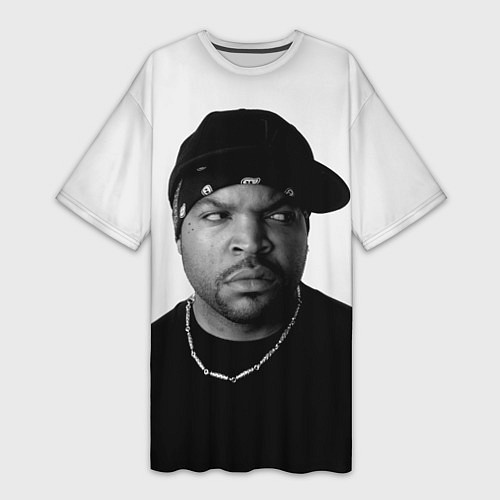 Женская длинная футболка Ice Cube / 3D-принт – фото 1