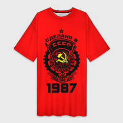 Женская длинная футболка Сделано в СССР 1987