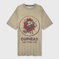 Женская длинная футболка Cuphead: One Touch Cup