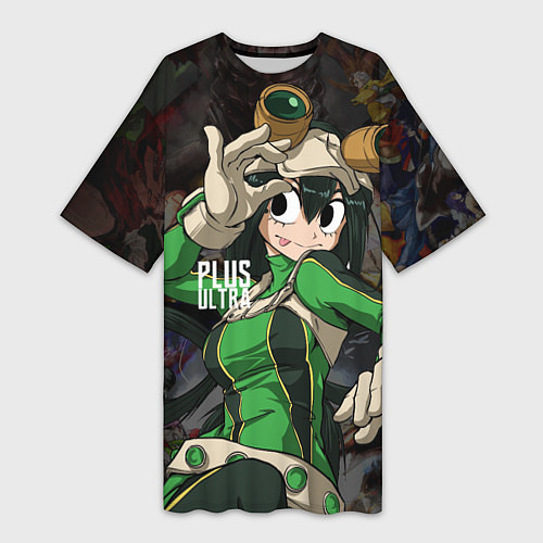 Женская длинная футболка My Hero Academia в очках / 3D-принт – фото 1