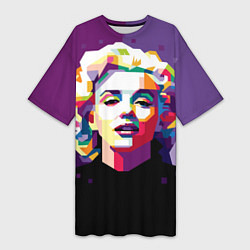 Футболка женская длинная Marilyn Monroe, цвет: 3D-принт