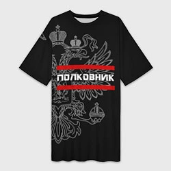 Женская длинная футболка Полковник: герб РФ